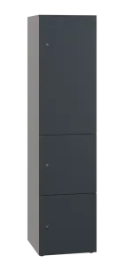 DOMINIT 431 úložná skříň 3-boxová, 1817x450x400 mm, korpus šedý, dvířka antracit